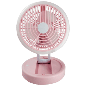 Rechargeable Foldable Mini Desk Fan with LED Light