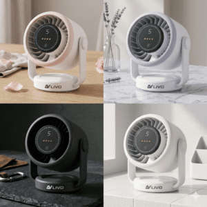 LIVO LV-2601 High Speed-Turbo Rechargeable Mini Fan with Digital Display