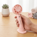 Mini Portable Rechargeable USB Handheld Fan with Base Stand
