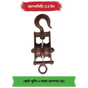 ছোট পুলি ব্লক ২ চাকা কপপা বুশ মডেল (B Grade) — সাশ্রয়ী ডাবল পুলি