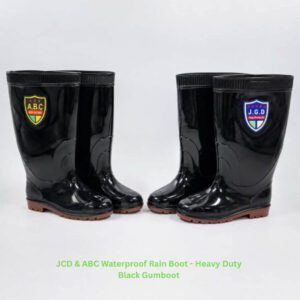 JCD & ABC Waterproof Rain Boot - Heavy Duty Black Gumboot