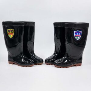 JCD & ABC Waterproof Rain Boot - Heavy Duty Black Gumboot