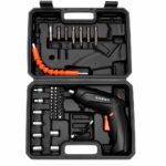 Rechargeable Cordless Electric Screwdriver Set with Hard Carrying Case