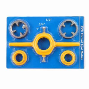 Manual PVC Pipe Thread Maker Die Tool Set (1/2", 3/4", 1") - প্লাম্বিং থ্রেড কাটিং টুল