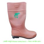 সেফটি গামবুট (Rubber Safety Boot) — পিংক, নন-স্লিপ সোল